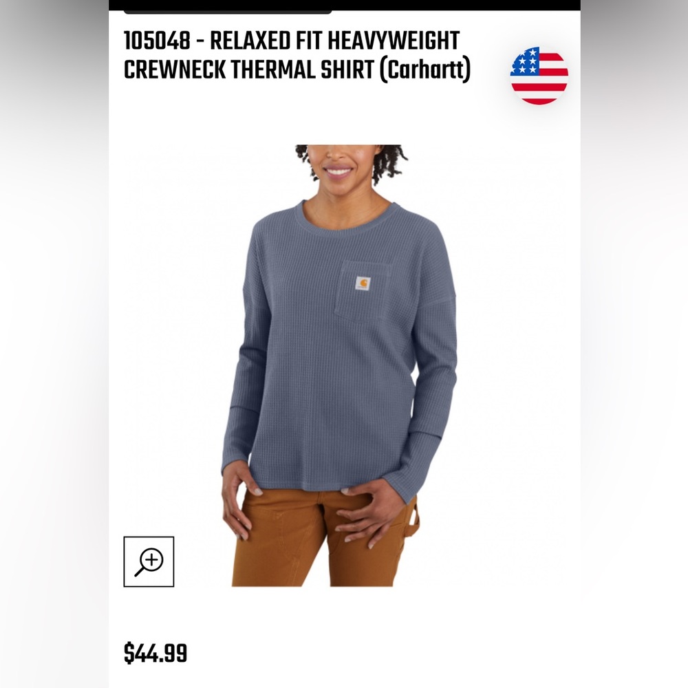 Women’s Carhartt Relaxed Fit Heavyweight Crewneck Thermal Shirt XL